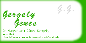 gergely gemes business card